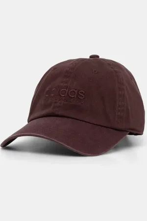 adidas Bavlněná baseballová čepice vínová barva, s aplikací, JF6042