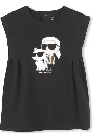 Karl Lagerfeld Dětské bavlněné šaty barva, mini, Z30510