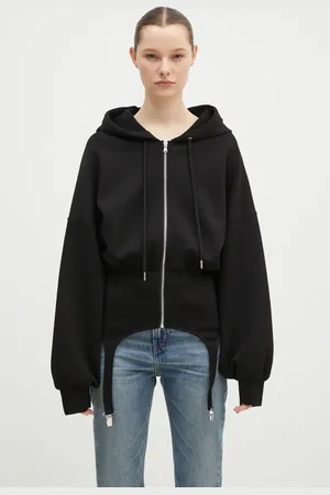 Fiorucci Mikina Neoprene Suspender dámská, barva, s kapucí, hladká, W01FMSHO268NE01BK01