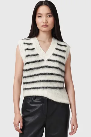 AllSaints Vlněná vesta RIGA barva, W002KC