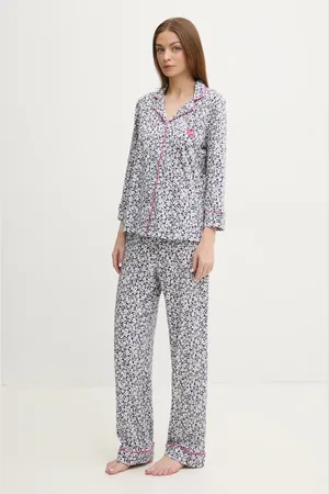 Ralph Lauren Pyžamo tmavomodrá barva, ILN92401