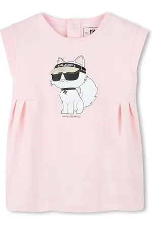 Karl Lagerfeld Dětské bavlněné šaty barva, mini, Z30510