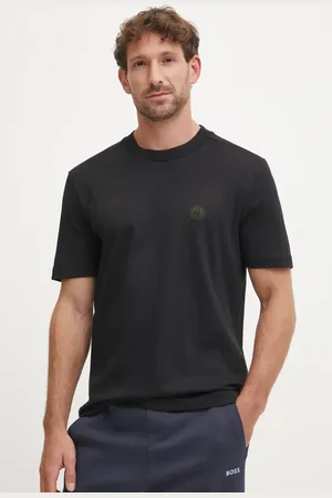 HUGO BOSS Bavlněné tričko barva, s aplikací, 50531569