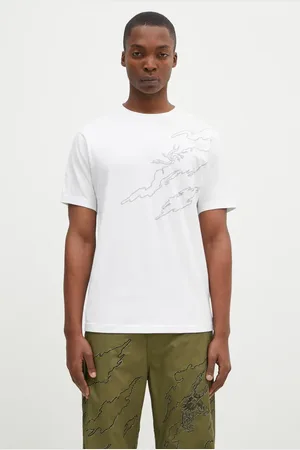 Maharishi Bavlněné tričko Dpm: Sparse Bonsai T-Shirt barva, s aplikací, 5339.WHITE