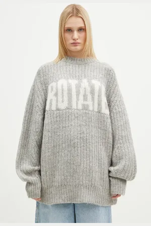 ROTATE Vlněný svetr Knitted Logo dámský, barva, hřejivý, 1137491789