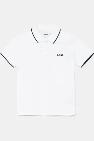HUGO BOSS Dětská bavlněná polokošile barva, J05P13