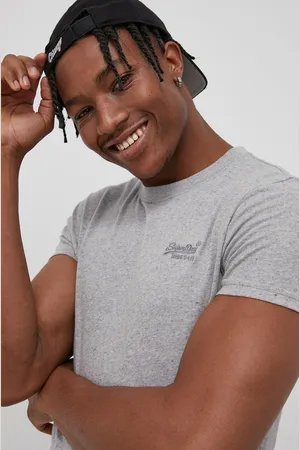 Superdry Bavlněné tričko barva, melanžové