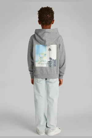 Calvin Klein Dětská bavlněná mikina barva, s kapucí, hladká, IB0IB02468
