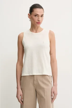 Patrizia Pepe Plátěný top barva, 2M4458 J291