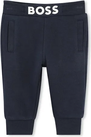 HUGO BOSS Kojenecké tepláky tmavomodrá barva, J52079
