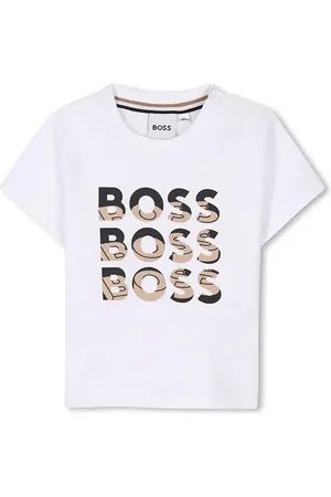 HUGO BOSS Bavlněné dětské tričko barva, s potiskem, J52113