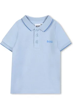 HUGO BOSS Dětská bavlněná polokošile barva, J52094