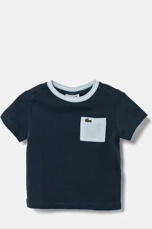 Lacoste Dětské bavlněné tričko tmavomodrá barva, TJ7295