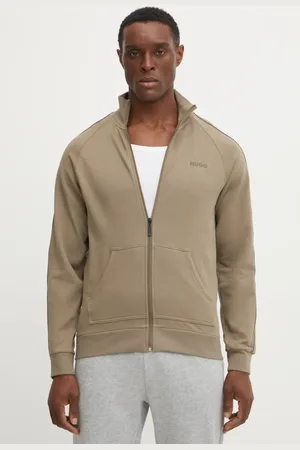 HUGO BOSS Bavlněná mikina tmavomodrá barva, s aplikací, 50540933