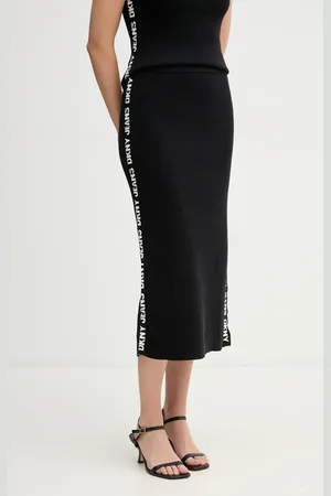 DKNY Sukně bílá barva, midi, pouzdrová
