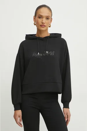 Armani Exchange Mikina dámská, barva, s kapucí, s potiskem, XW000094 AF10804