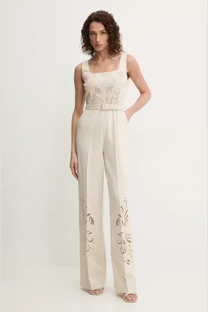 Twin-Set Plátěný overal barva, cold shoulder, 251TP2163