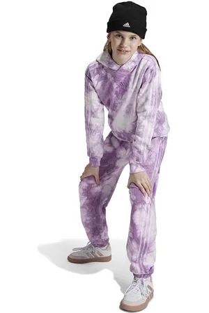 adidas Dětská mikina J SZN W HD barva, s kapucí, vzorovaná, IY7839