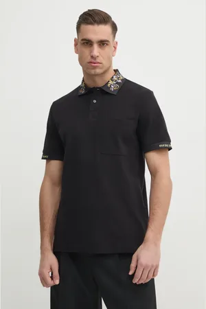 VERSACE Bavlněné polo tričko barva, s potiskem, 78GAGT04 CJ01T
