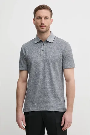 HUGO BOSS Plátěné polo tričko barva, 50537501