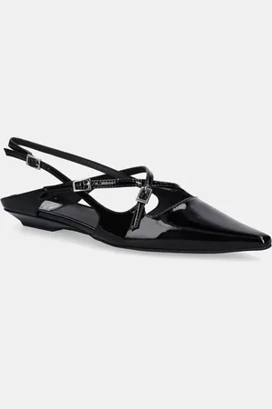 Jeffrey Campbell Kožené baleríny FAX-ME-LO barva, s odkrytou patou, C670P-02-006