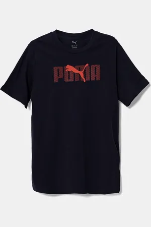 PUMA Bavlněné tričko ESS LOGO LAB Tee tmavomodrá barva, s potiskem, 685791