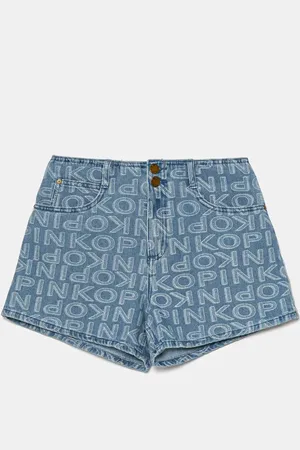 Pinko Dětské riflové kraťasy barva, vzorované, KFBE002.C.DF015