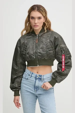 Alpha Industries Bomber bunda MA-1 Vintage Cropped Wmn barva, přechodná, oversize, 156002