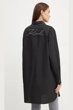 Karl Lagerfeld Bavlněná košile barva, relaxed, s klasickým límcem, 246W1602
