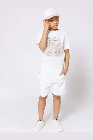 HUGO BOSS Dětské bavlněné tričko barva, s potiskem, J52036