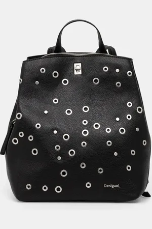 Desigual Batoh REBEL SUMY BLACK dámský, barva, malý, s aplikací, 25SAKP19