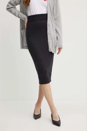 Max Mara Vlněná sukně barva, midi, pouzdrová, 2426306018600