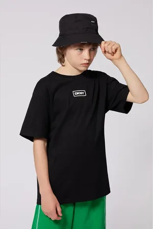 DKNY Dětské bavlněné tričko barva, s potiskem, D62300