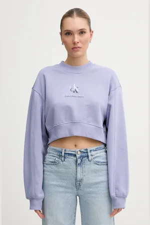 Calvin Klein Bavlněná mikina dámská, barva, s potiskem, J20J225544