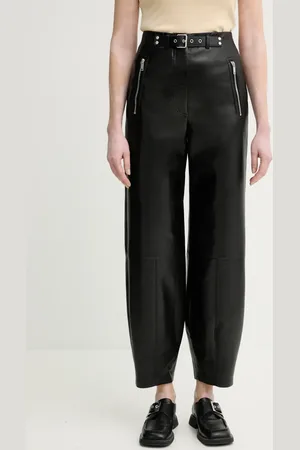 Nanushka Kalhoty JOZEFA dámské, barva, střih chinos, high waist, NW25RSPA13699
