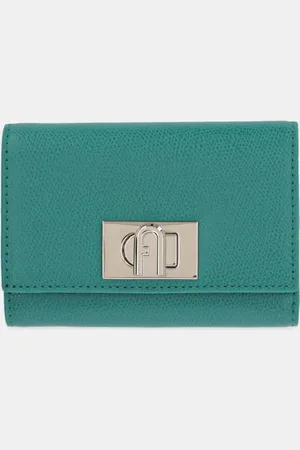 Furla Kožená peněženka zelená barva, WP00225 ARE000 D7D00