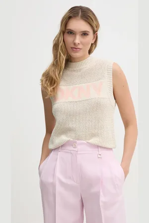 DKNY Bavlněná vesta barva, DJ5R0650