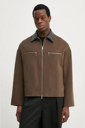Nanushka Vlněná košilová bunda MALACHI barva, oversize, NM25RSJK04326