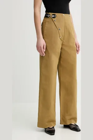 Nanushka Kalhoty SHARNI dámské, barva, široké, high waist, NW25RSPA20763