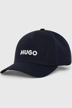 HUGO BOSS Bavlněná baseballová čepice tmavomodrá barva, s aplikací, 50518901
