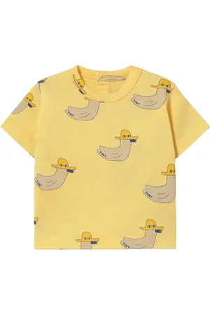 Tiny Cottons Bavlněné dětské tričko DUCKS BABY TEE barva, s potiskem, SS25-013
