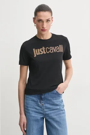 Roberto Cavalli Bavlněné tričko barva, 78PAHE15 CJ110