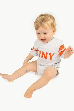 Tiny Cottons Bavlněné kojenecké body STRIPES LOGO BODY SS25-146
