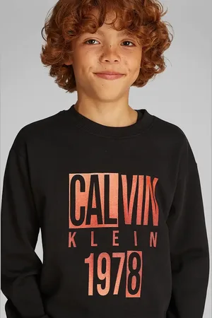 Calvin Klein Dětská bavlněná mikina barva, s potiskem, IB0IB02463