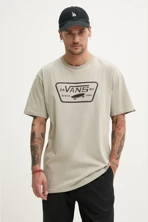 Vans Bavlněné tričko barva, s potiskem, VN000QN8ZUJ1