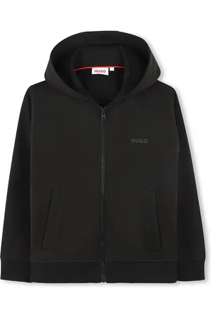 HUGO BOSS Dětská mikina barva, s kapucí, hladká, G00355