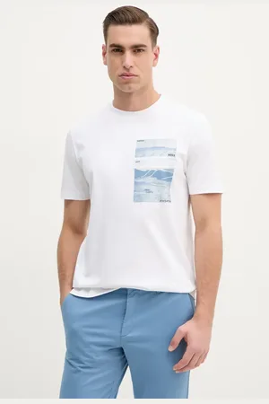 HUGO BOSS Bavlněné tričko barva, s potiskem, 50539194