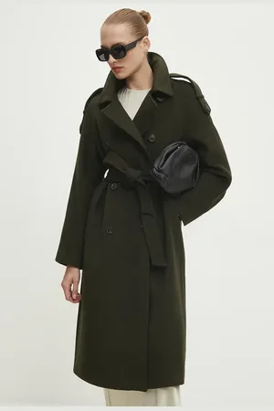 ANSWEAR Vlněný kabát barva, přechodný, oversize