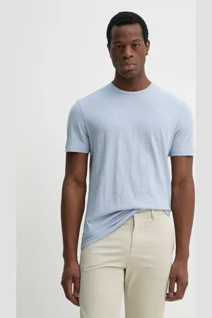 Calvin Klein Tričko s příměsí lnu barva, K10K114160