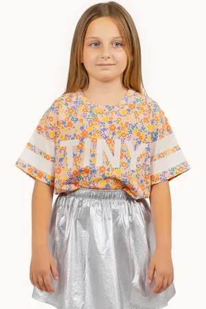 Tiny Cottons Dětské bavlněné tričko GARDEN TEE barva, SS25-018